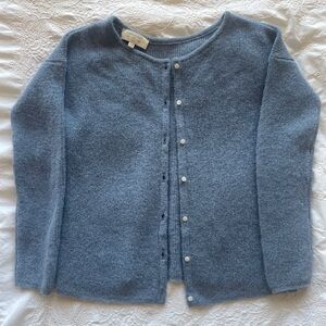 Sezane Gaspard Vintage Blue Knit Sweater